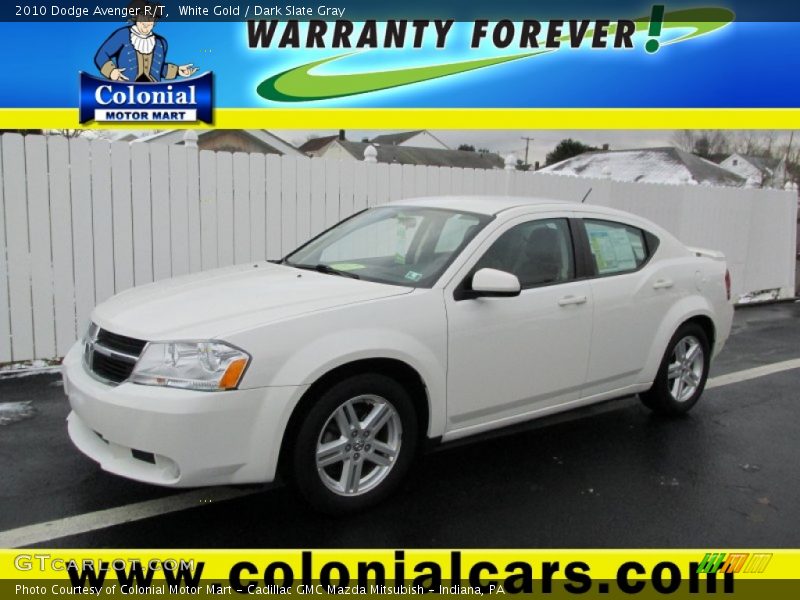 White Gold / Dark Slate Gray 2010 Dodge Avenger R/T
