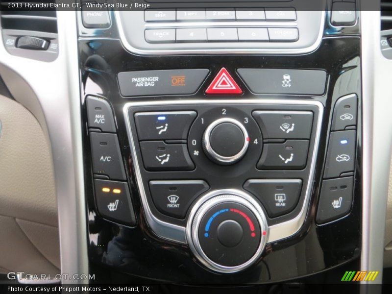 Windy Sea Blue / Beige 2013 Hyundai Elantra GT