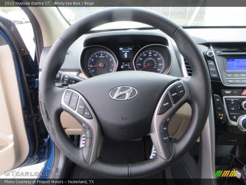 Windy Sea Blue / Beige 2013 Hyundai Elantra GT