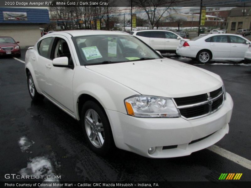 White Gold / Dark Slate Gray 2010 Dodge Avenger R/T