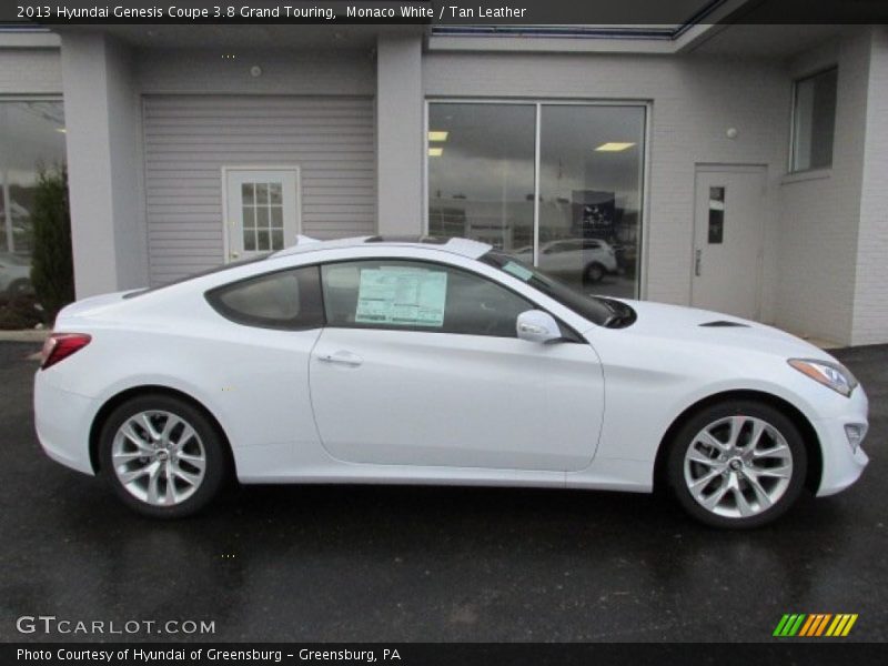 Monaco White / Tan Leather 2013 Hyundai Genesis Coupe 3.8 Grand Touring