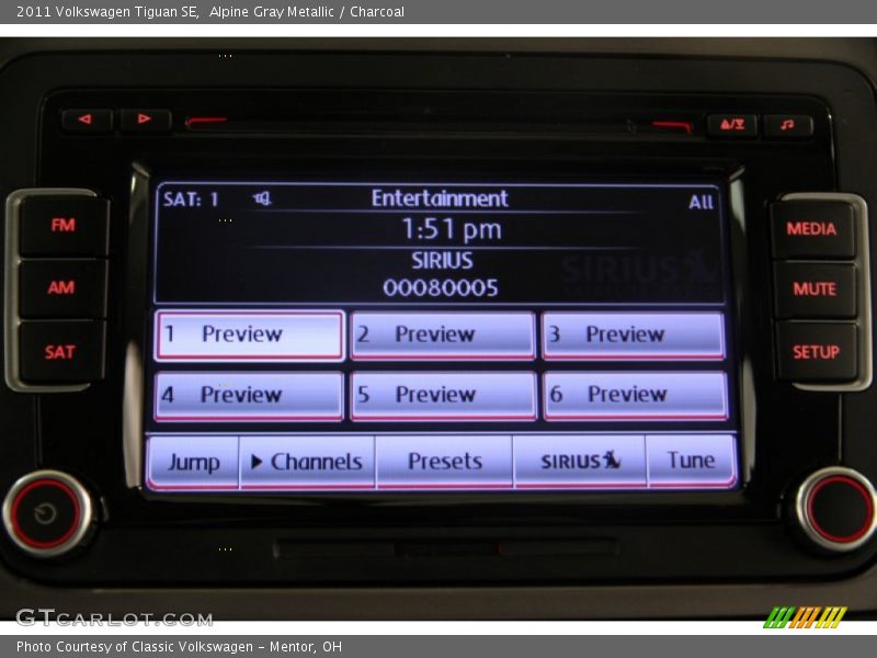 Alpine Gray Metallic / Charcoal 2011 Volkswagen Tiguan SE