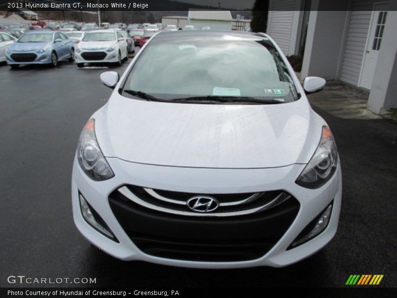 Monaco White / Beige 2013 Hyundai Elantra GT