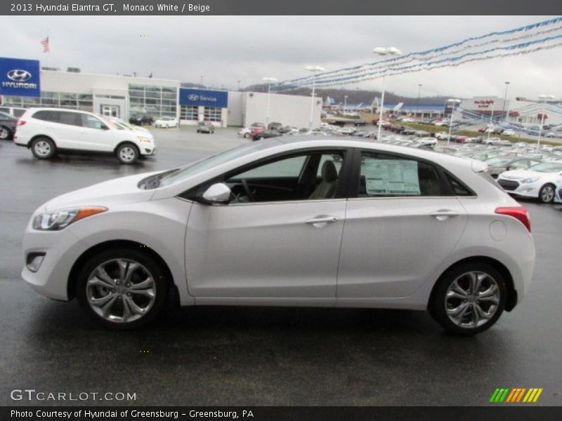 Monaco White / Beige 2013 Hyundai Elantra GT