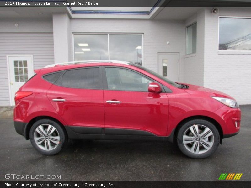 Garnet Red / Beige 2014 Hyundai Tucson Limited