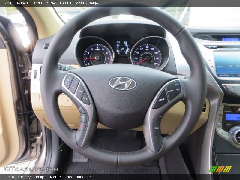 Desert Bronze / Beige 2013 Hyundai Elantra Limited