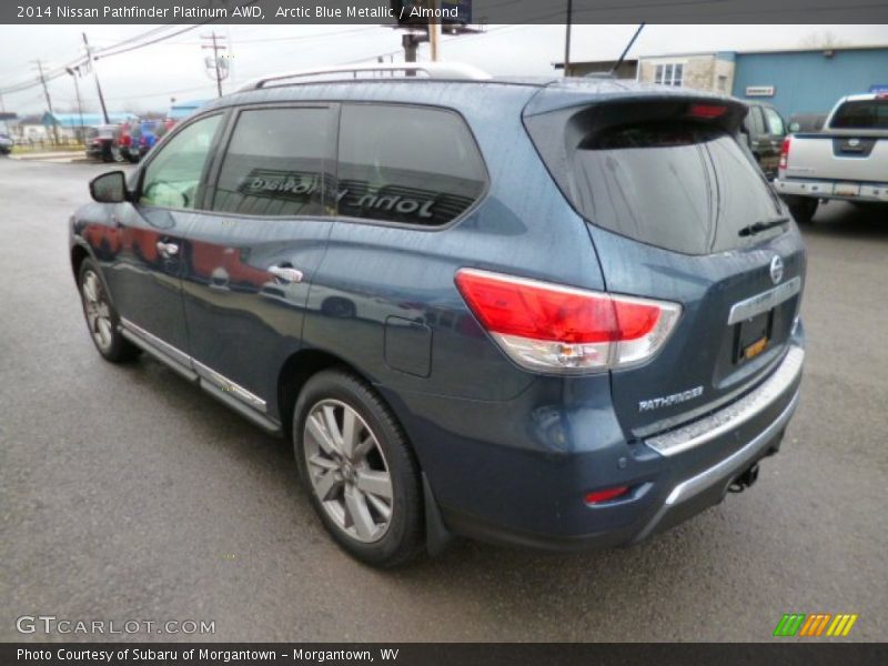 Arctic Blue Metallic / Almond 2014 Nissan Pathfinder Platinum AWD