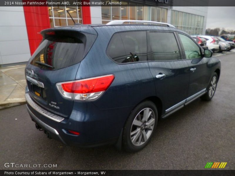 Arctic Blue Metallic / Almond 2014 Nissan Pathfinder Platinum AWD