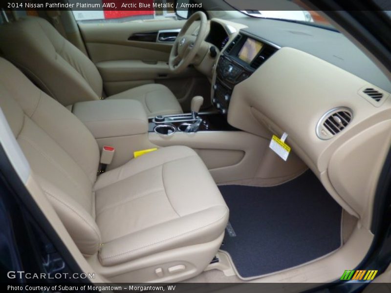 Arctic Blue Metallic / Almond 2014 Nissan Pathfinder Platinum AWD