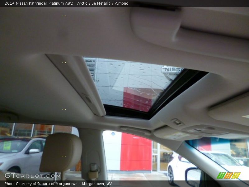 Arctic Blue Metallic / Almond 2014 Nissan Pathfinder Platinum AWD