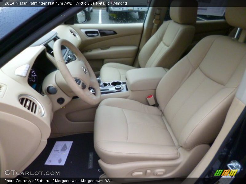 Arctic Blue Metallic / Almond 2014 Nissan Pathfinder Platinum AWD