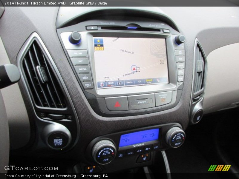 Graphite Gray / Beige 2014 Hyundai Tucson Limited AWD