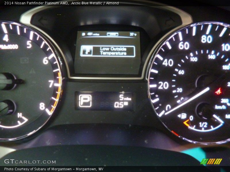 Arctic Blue Metallic / Almond 2014 Nissan Pathfinder Platinum AWD