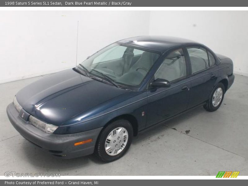 Dark Blue Pearl Metallic / Black/Gray 1998 Saturn S Series SL1 Sedan