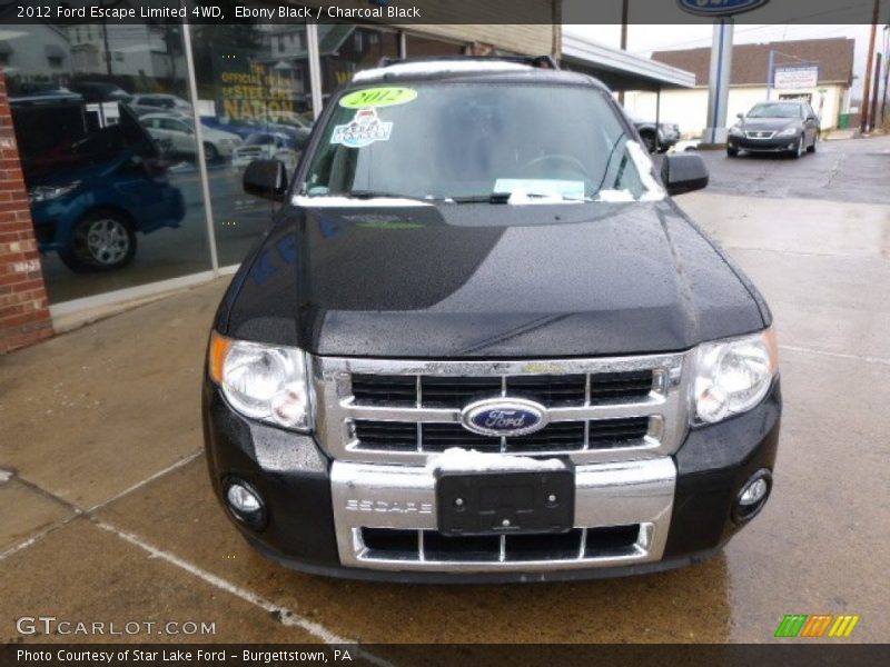 Ebony Black / Charcoal Black 2012 Ford Escape Limited 4WD