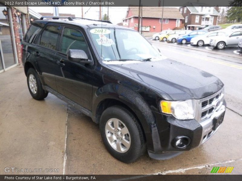 Ebony Black / Charcoal Black 2012 Ford Escape Limited 4WD