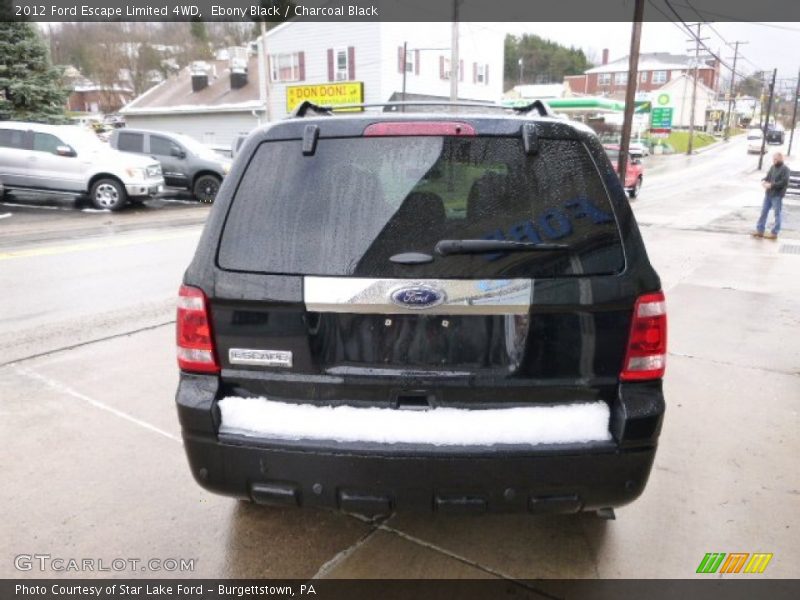 Ebony Black / Charcoal Black 2012 Ford Escape Limited 4WD