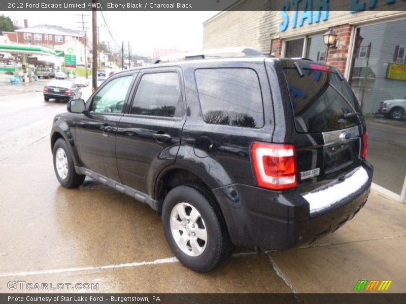 Ebony Black / Charcoal Black 2012 Ford Escape Limited 4WD