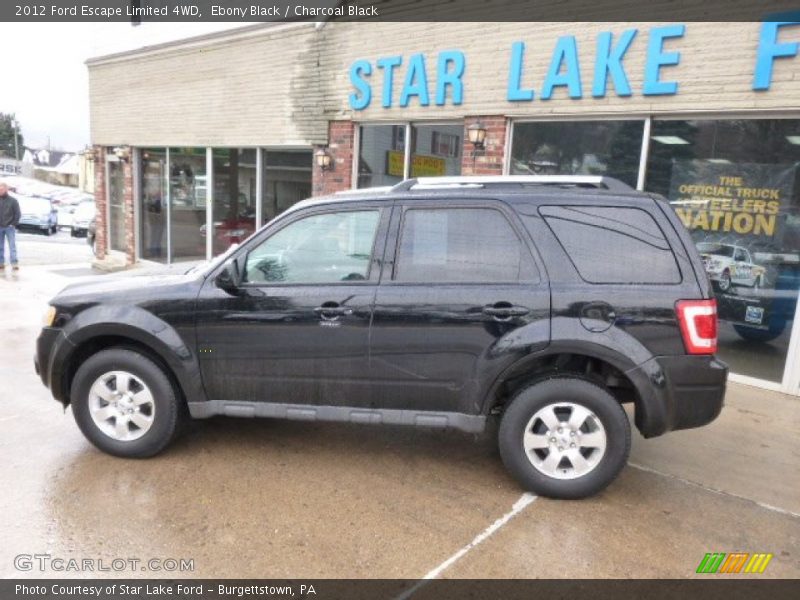 Ebony Black / Charcoal Black 2012 Ford Escape Limited 4WD