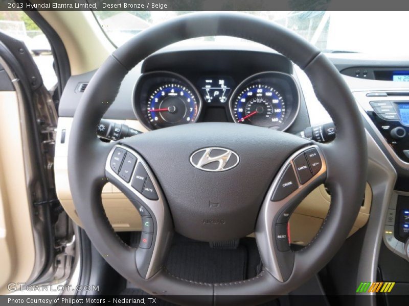 Desert Bronze / Beige 2013 Hyundai Elantra Limited