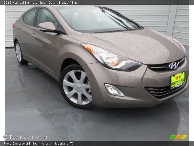 Desert Bronze / Black 2013 Hyundai Elantra Limited