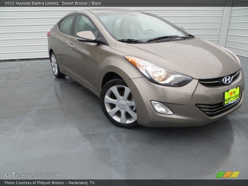 Desert Bronze / Black 2013 Hyundai Elantra Limited