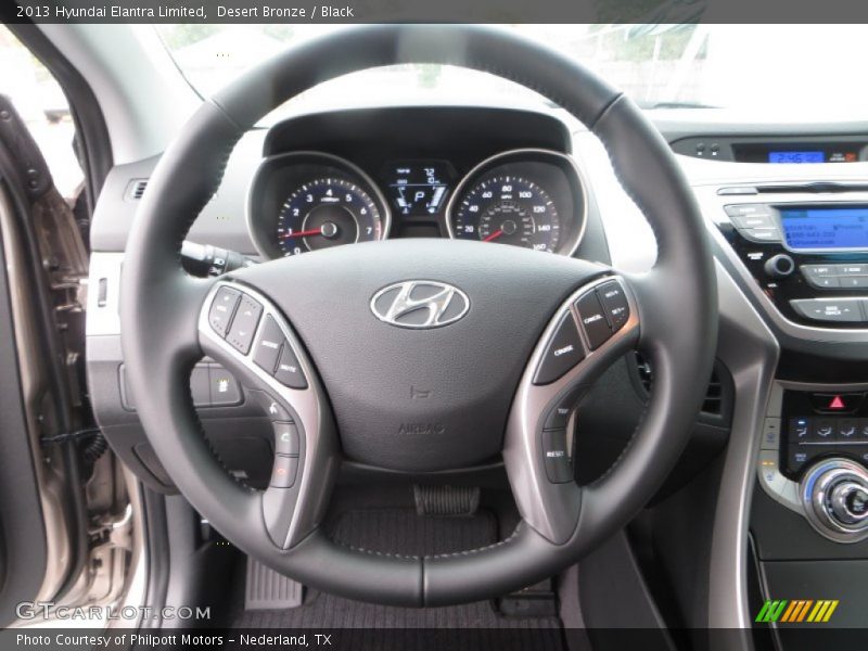 Desert Bronze / Black 2013 Hyundai Elantra Limited