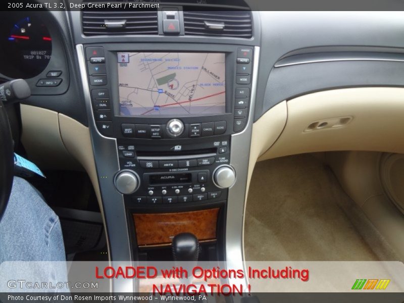 Deep Green Pearl / Parchment 2005 Acura TL 3.2