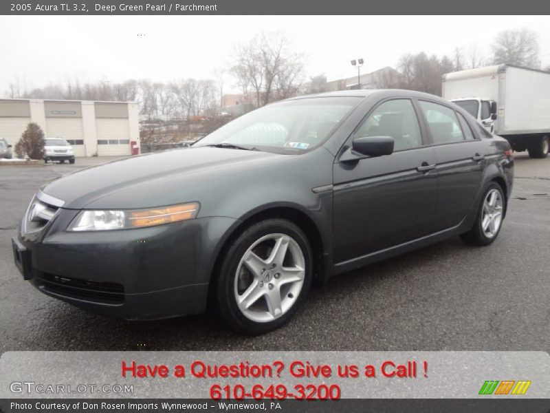 Deep Green Pearl / Parchment 2005 Acura TL 3.2
