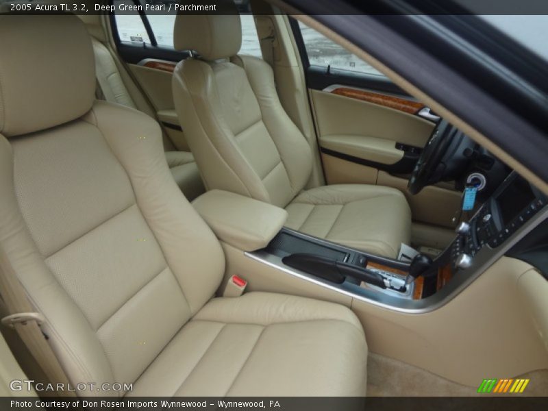 Deep Green Pearl / Parchment 2005 Acura TL 3.2