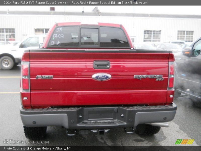 Ruby Red / Raptor Special Edition Black/Brick Accent 2014 Ford F150 SVT Raptor SuperCrew 4x4