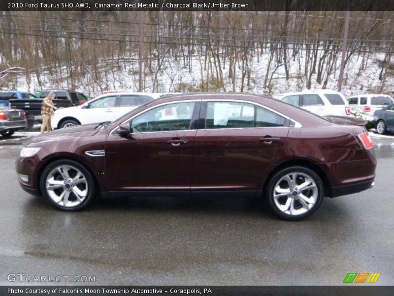 Cinnamon Red Metallic / Charcoal Black/Umber Brown 2010 Ford Taurus SHO AWD