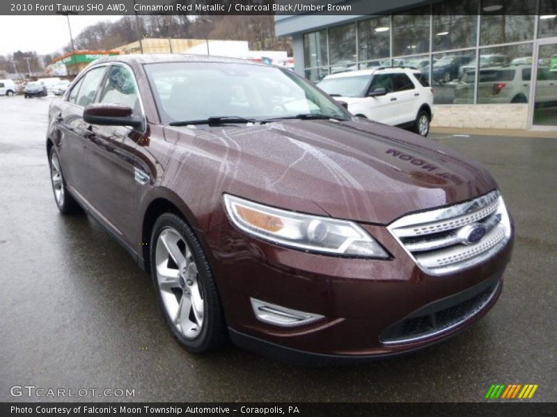 Cinnamon Red Metallic / Charcoal Black/Umber Brown 2010 Ford Taurus SHO AWD