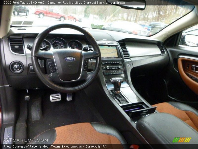 Cinnamon Red Metallic / Charcoal Black/Umber Brown 2010 Ford Taurus SHO AWD