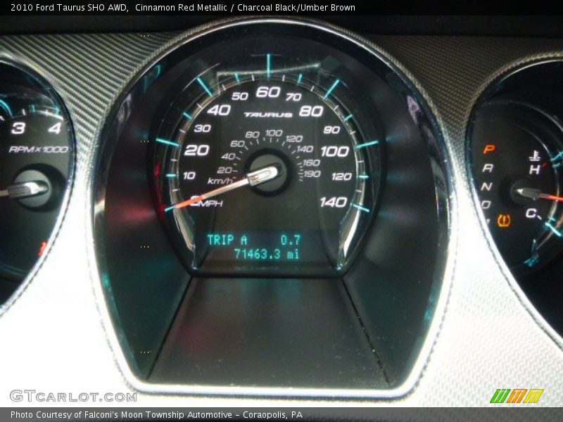 Cinnamon Red Metallic / Charcoal Black/Umber Brown 2010 Ford Taurus SHO AWD