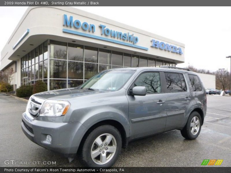 Sterling Gray Metallic / Black 2009 Honda Pilot EX 4WD