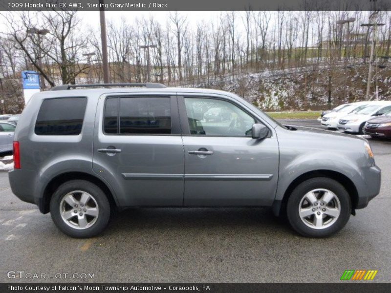 Sterling Gray Metallic / Black 2009 Honda Pilot EX 4WD