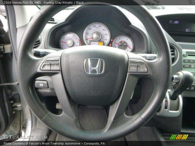 Sterling Gray Metallic / Black 2009 Honda Pilot EX 4WD