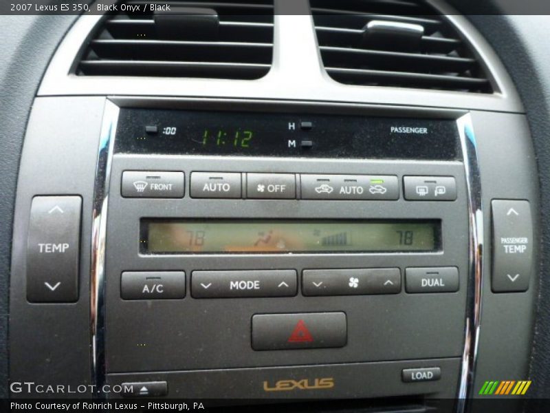Black Onyx / Black 2007 Lexus ES 350