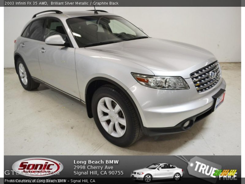 Brilliant Silver Metallic / Graphite Black 2003 Infiniti FX 35 AWD
