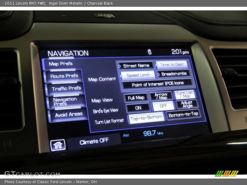 Ingot Silver Metallic / Charcoal Black 2011 Lincoln MKS FWD