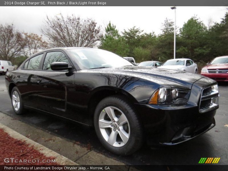 Pitch Black / Black/Light Frost Beige 2014 Dodge Charger SE
