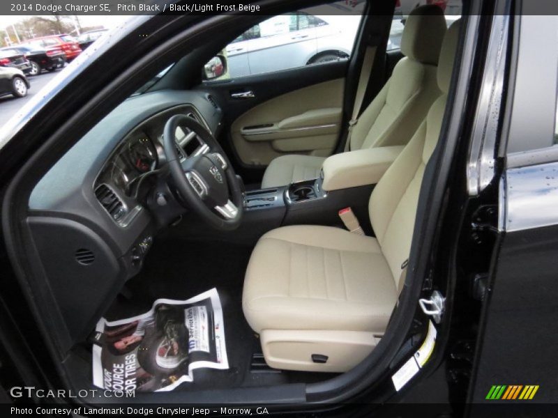 Pitch Black / Black/Light Frost Beige 2014 Dodge Charger SE