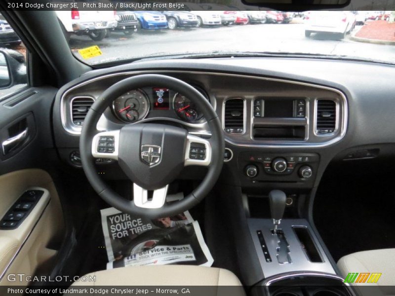 Pitch Black / Black/Light Frost Beige 2014 Dodge Charger SE