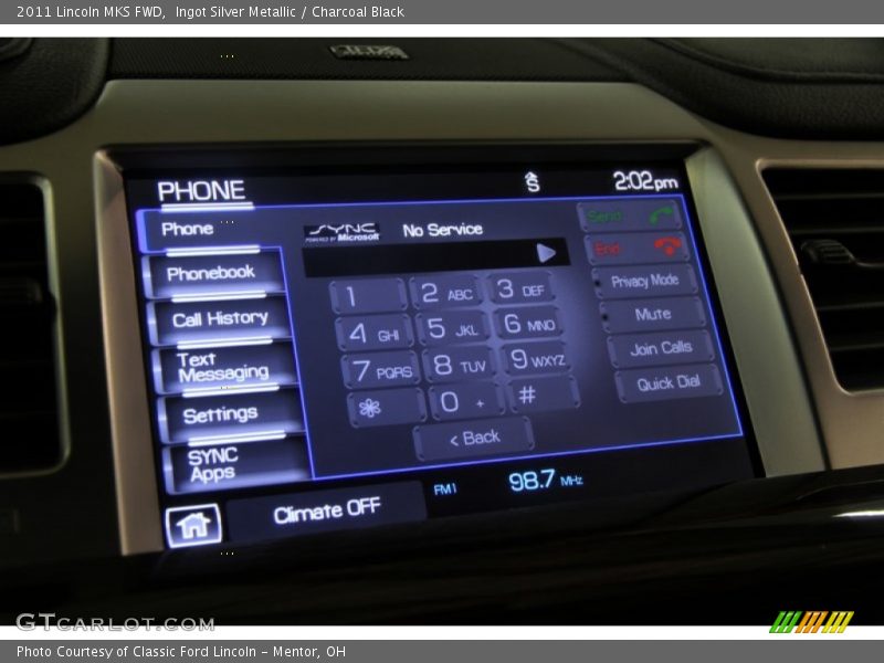 Ingot Silver Metallic / Charcoal Black 2011 Lincoln MKS FWD