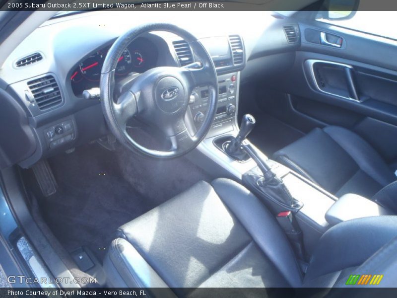Atlantic Blue Pearl / Off Black 2005 Subaru Outback 2.5XT Limited Wagon