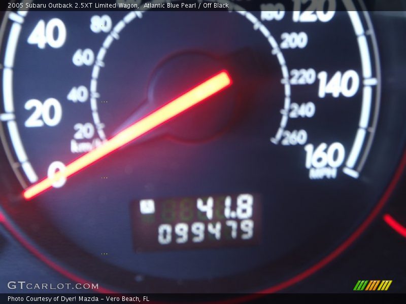 Atlantic Blue Pearl / Off Black 2005 Subaru Outback 2.5XT Limited Wagon