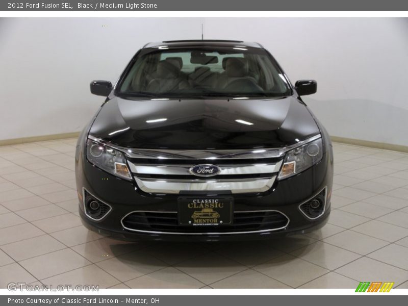 Black / Medium Light Stone 2012 Ford Fusion SEL