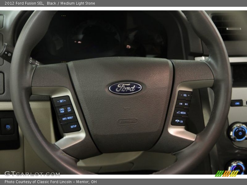 Black / Medium Light Stone 2012 Ford Fusion SEL
