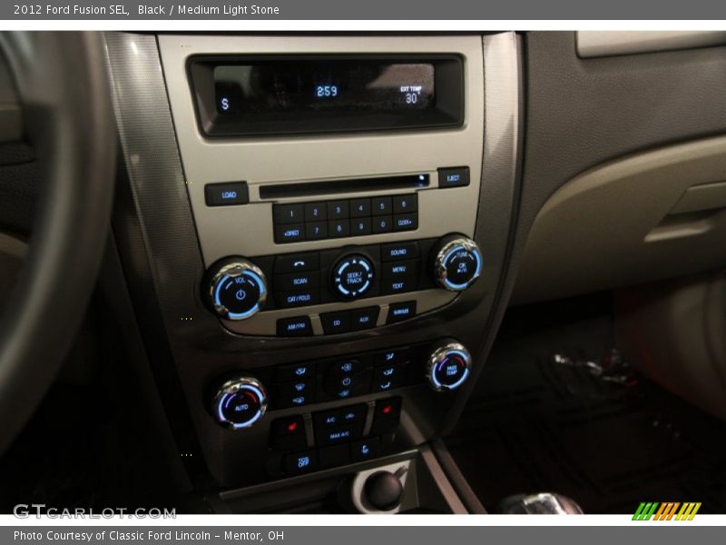 Black / Medium Light Stone 2012 Ford Fusion SEL